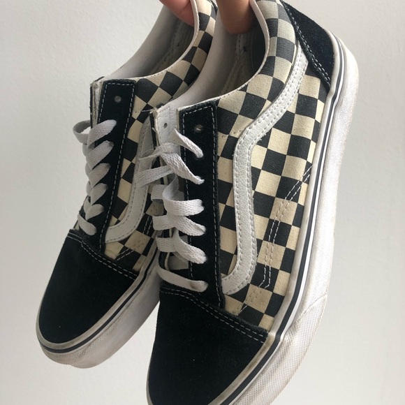 Vans checked sneakers 7.5 good condition - Picture 1 of 2